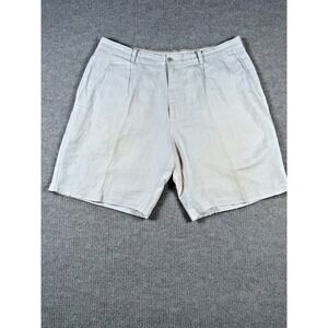 Tommy‎ Bahama Shorts Mens 38 in x 9 in Oatmeal 75% Linen 25% Silk Lightweight